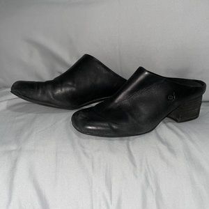 Black Born / Børn Brand Heeled Mules